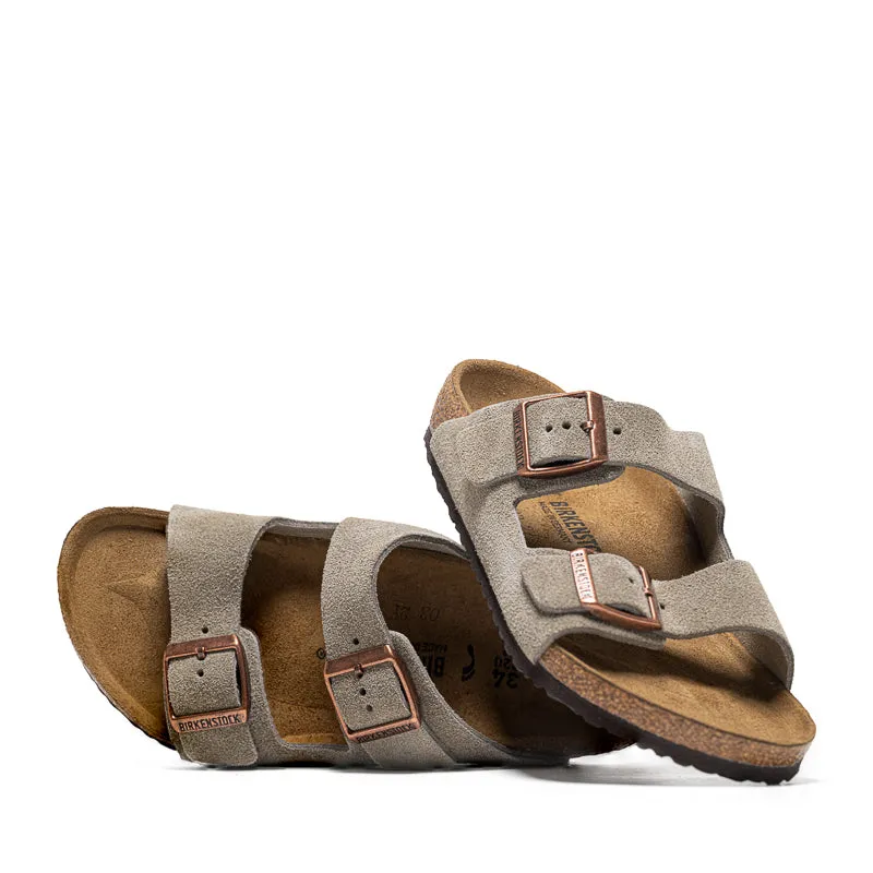 Birkenstock Arizona Suede (PS) - Taupe Soft Support Quick Relaxation
