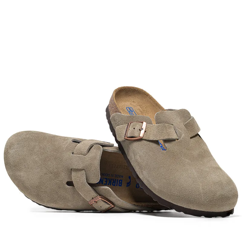 Birkenstock Boston Soft Footbed Suede - Taupe Anti Fatigue