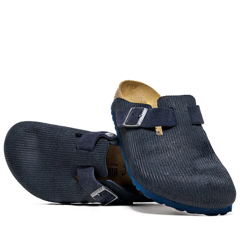 Birkenstock Boston Suede Corduroy - Midnight Cool Fit Classic Choice