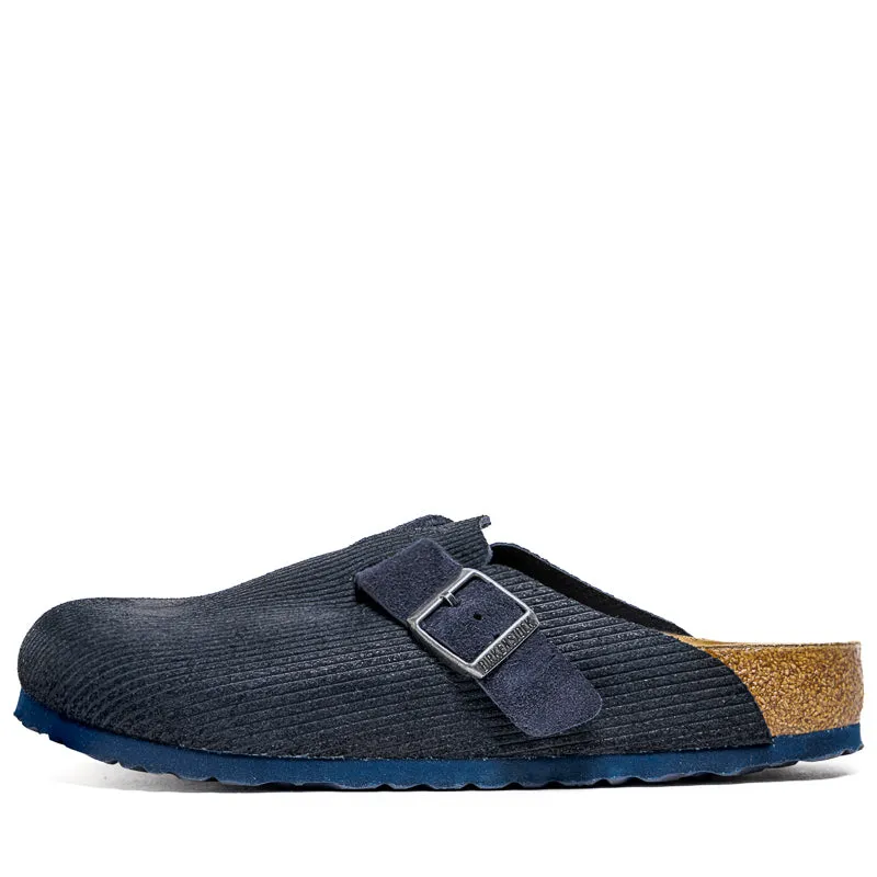 Birkenstock Boston Suede Corduroy - Midnight Slip Fit Comfort Rugged Build