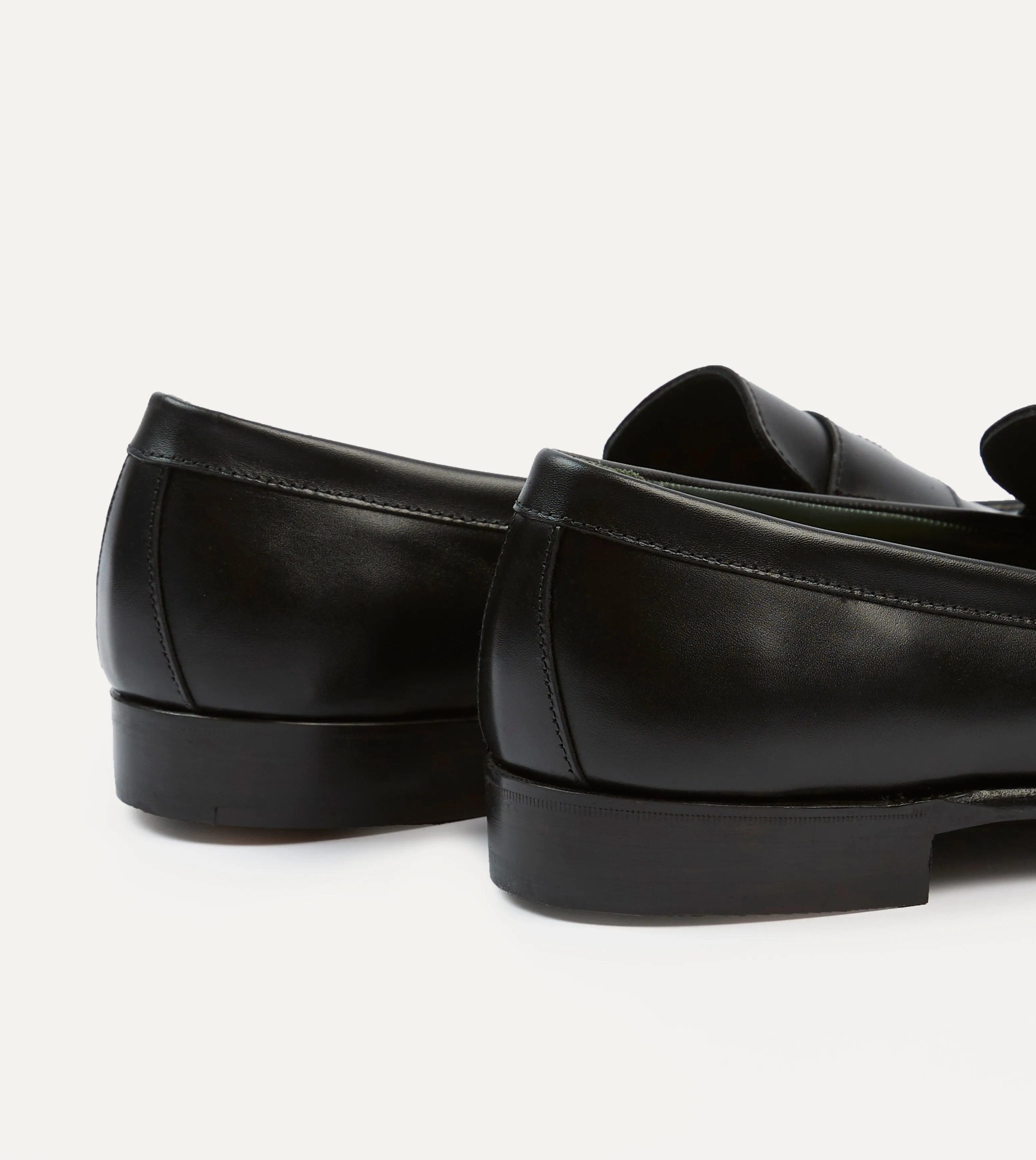Strong Shade Everyday Style Black Calf Leather Charles Mk II Goodyear Welted Penny Loafer