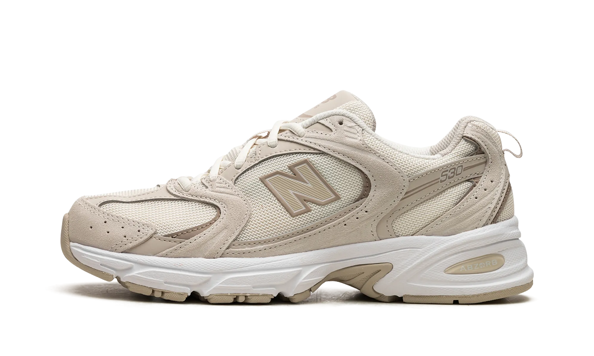 530 "Off White Cream" running for a challenge adjustable - fit running shoes