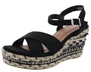 Chic Shoes Dressy Footwear Patrizia Sloane Studded Wedge Sandals By Spring Step