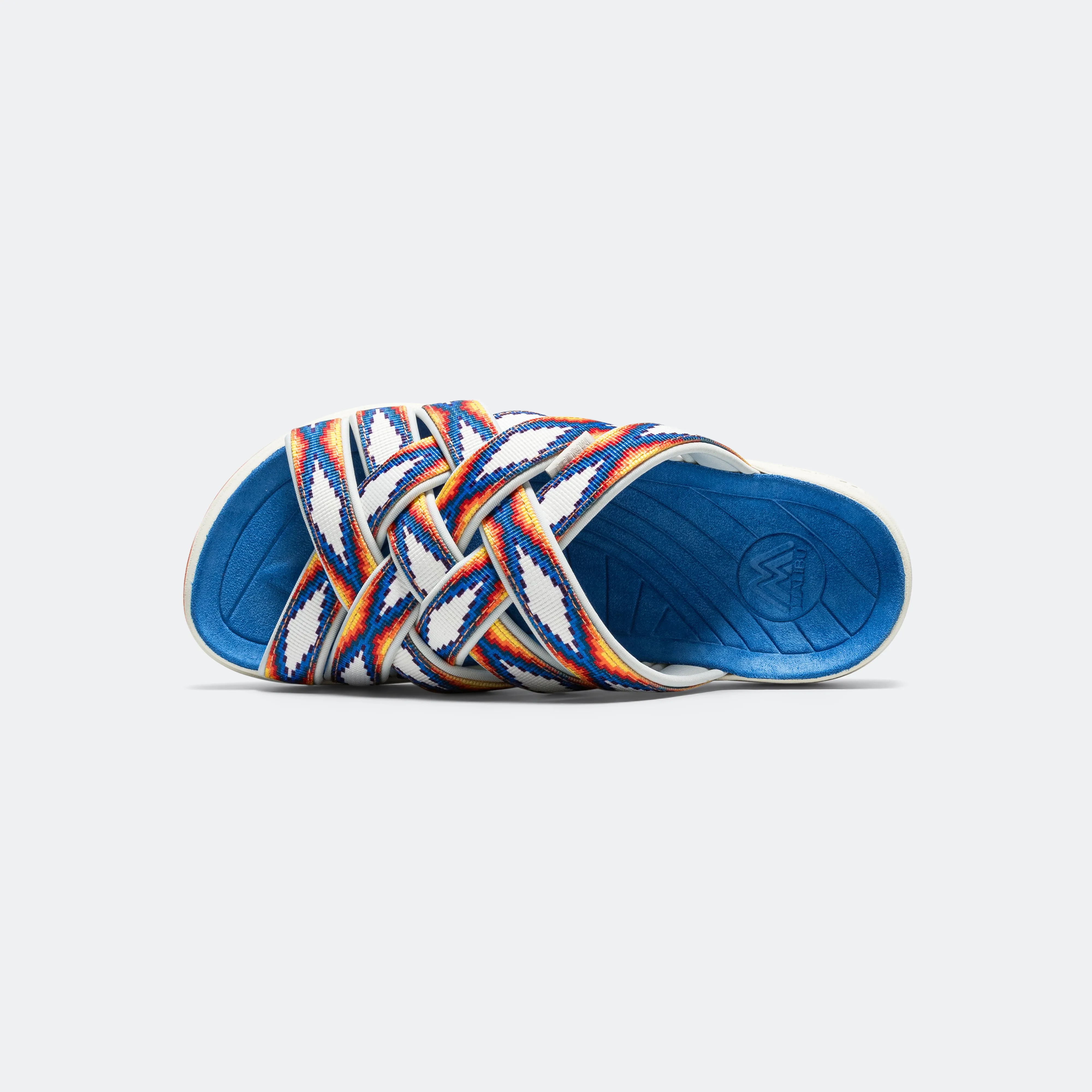 Closed Toe Design Zuma LX Recycled Aztec Pattern - White/White