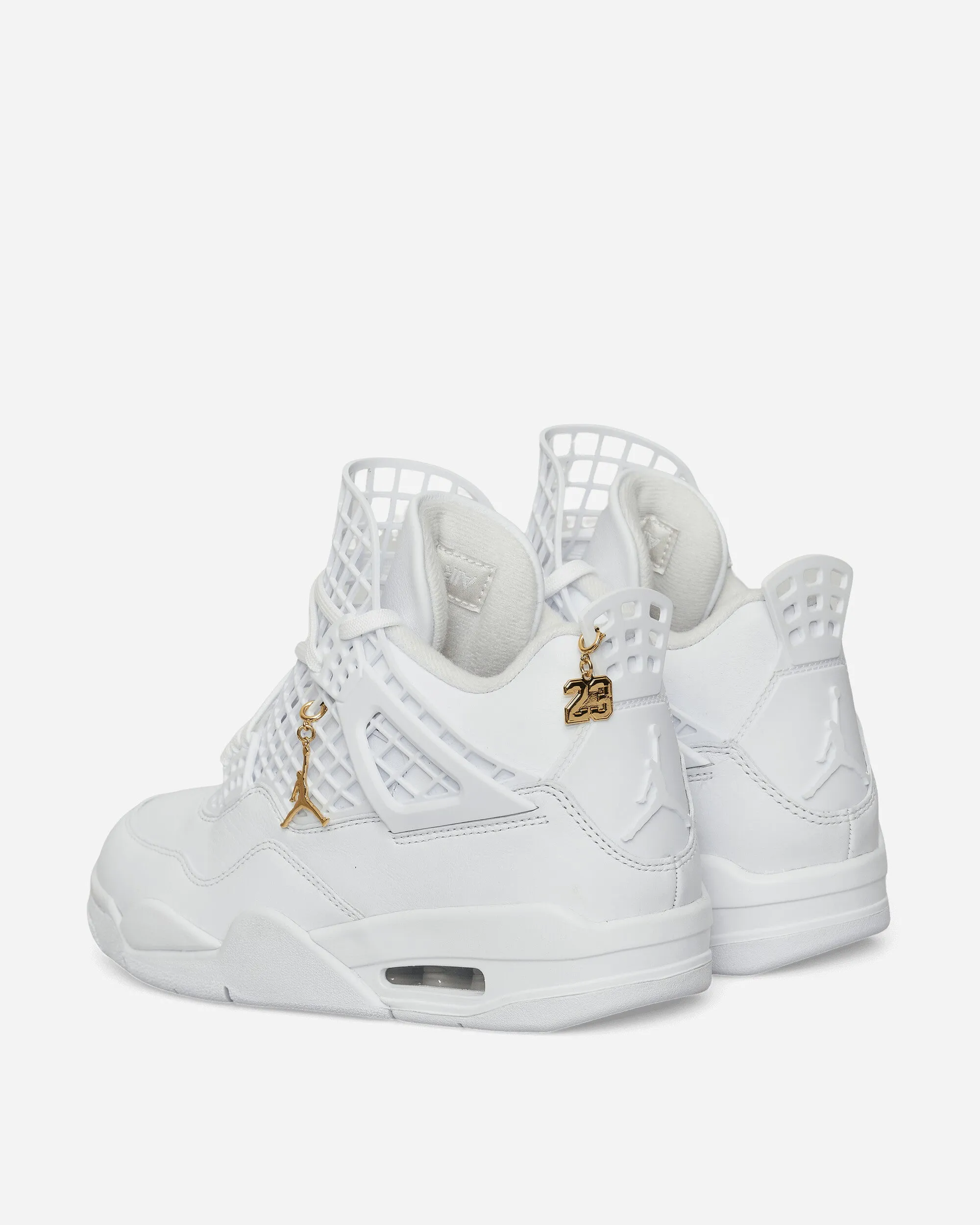 Women's Air Jordan 4 Net Sneakers White Supportive Footbed
