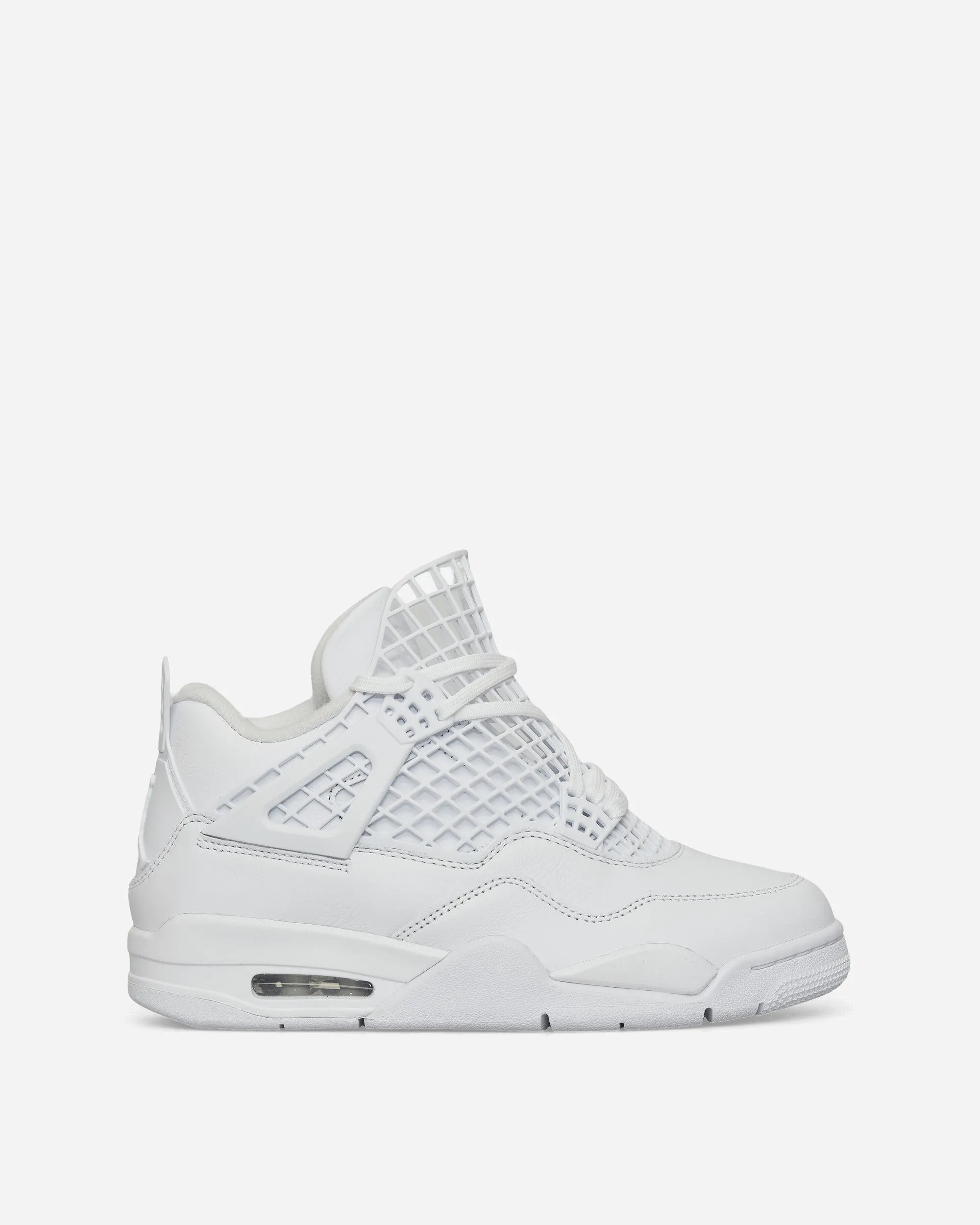 Hypoallergenic Lining Ventilation Channel System Women's Air Jordan 4 Net Sneakers White