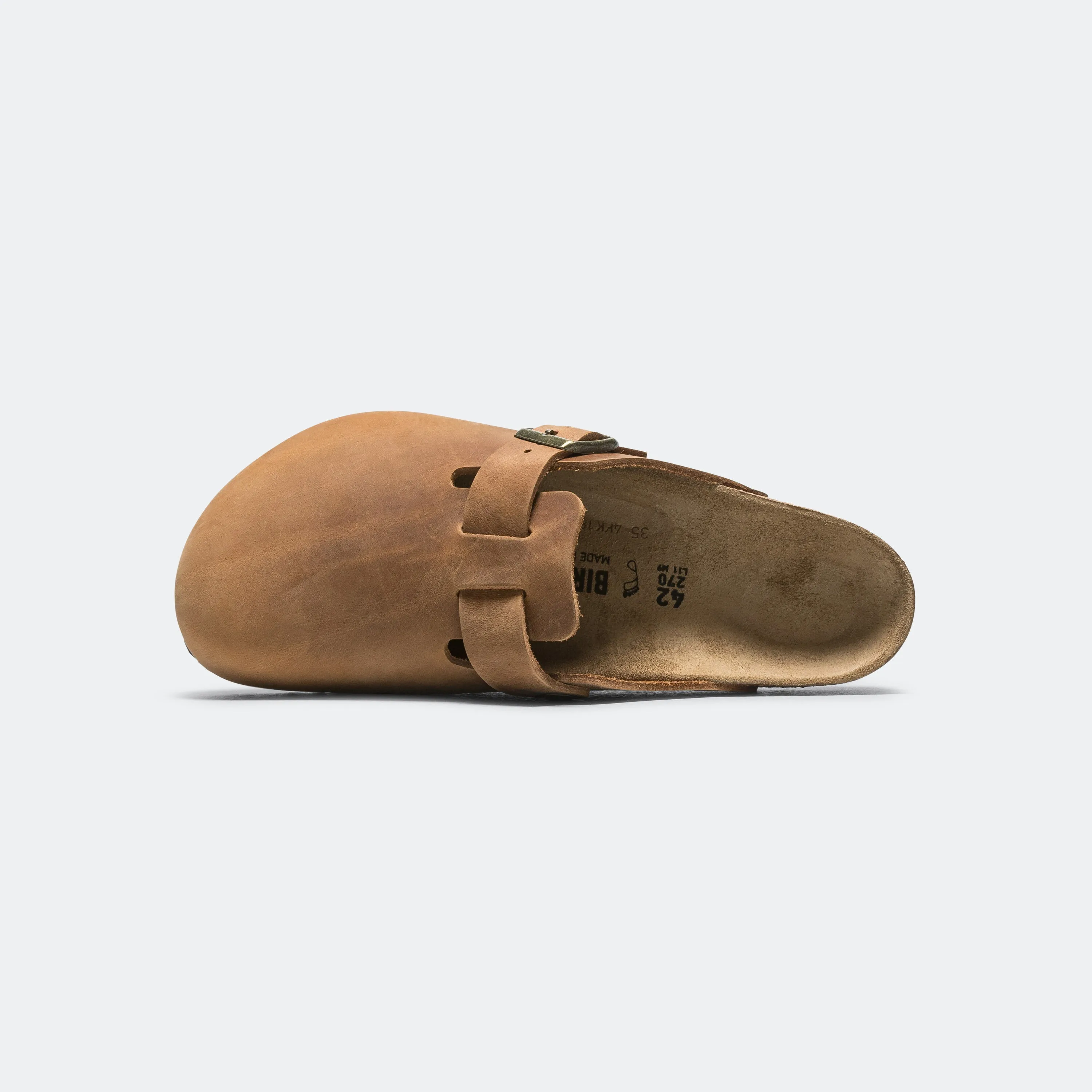 Chic Vacation Flats Boston - Cognac Oiled Leather