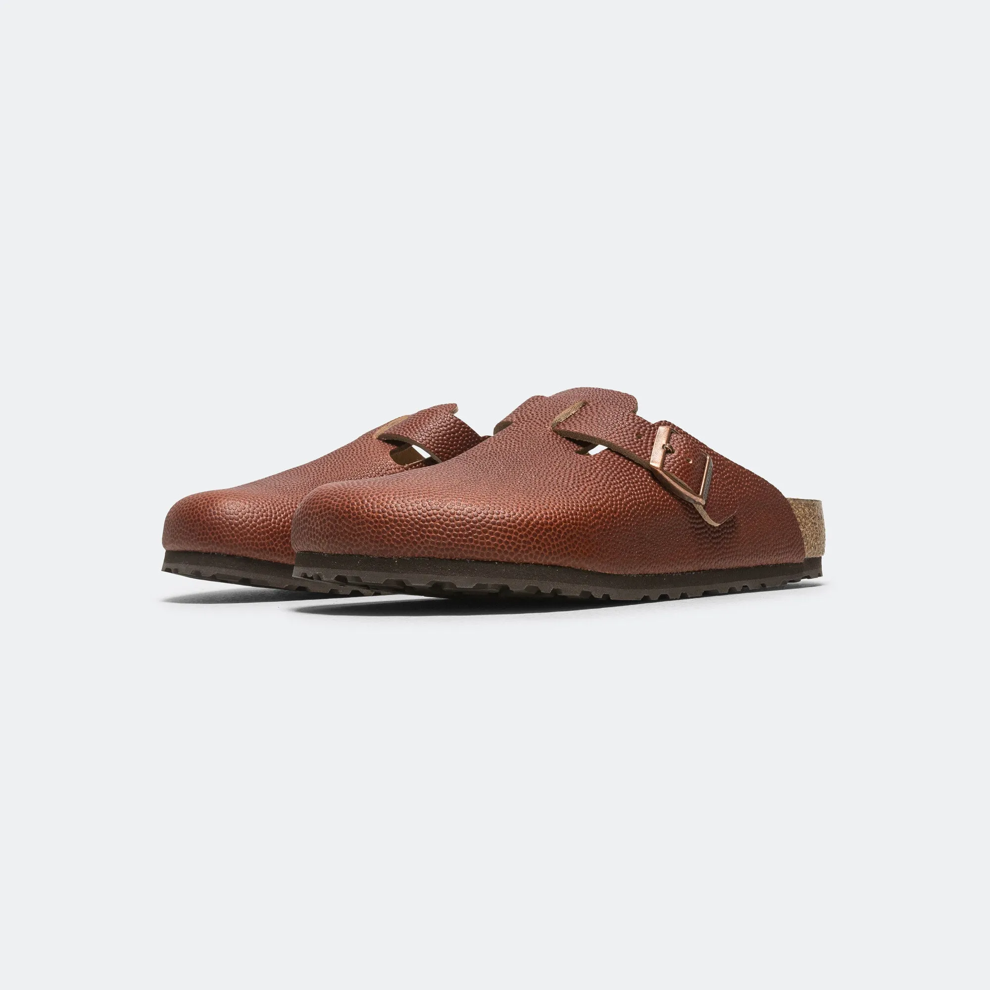 Boston - Ginger Brown Embossed Natural Leather All-Day Wear Chic Sandals for Vacation