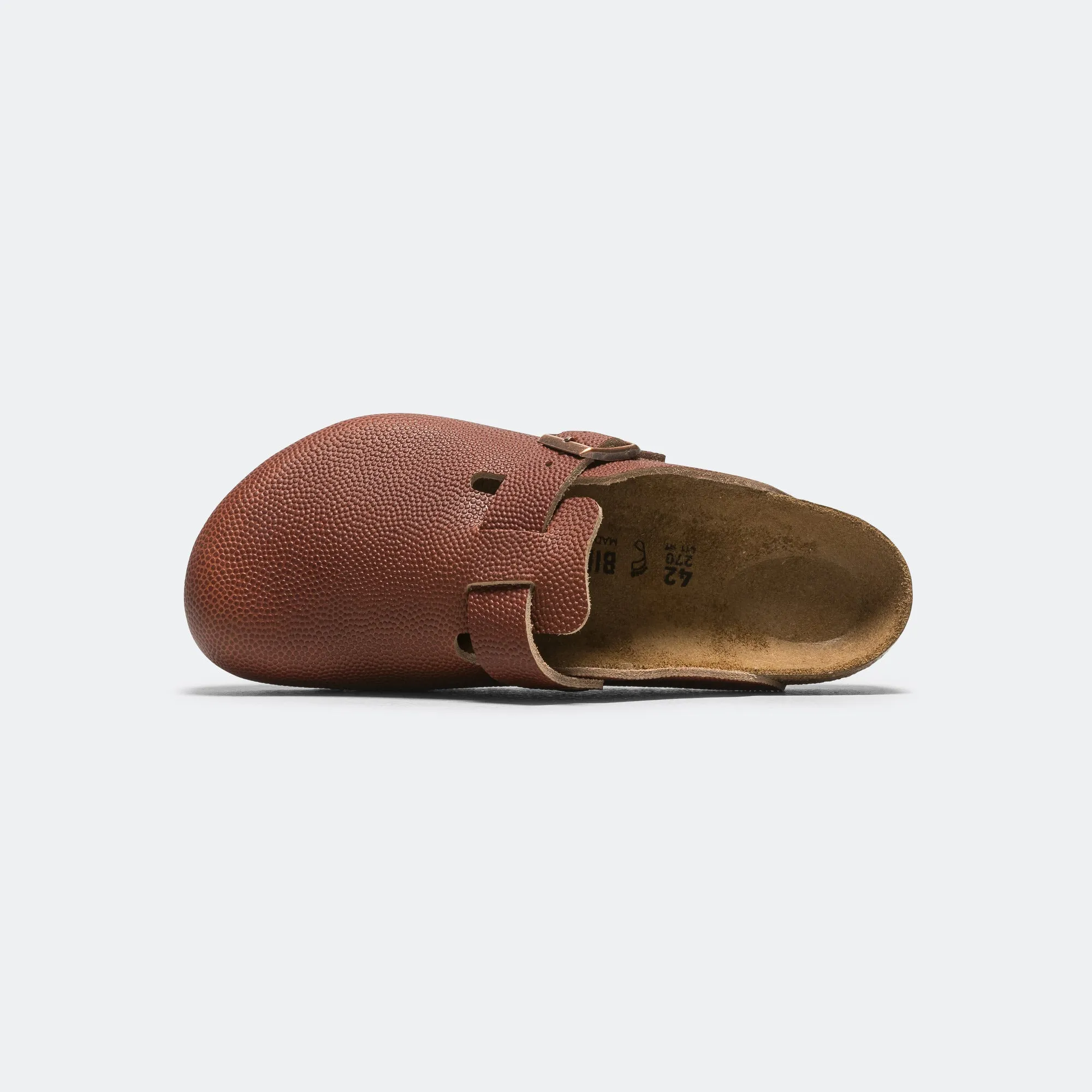 Relaxed Fit Sporty Style Boston - Ginger Brown Embossed Natural Leather