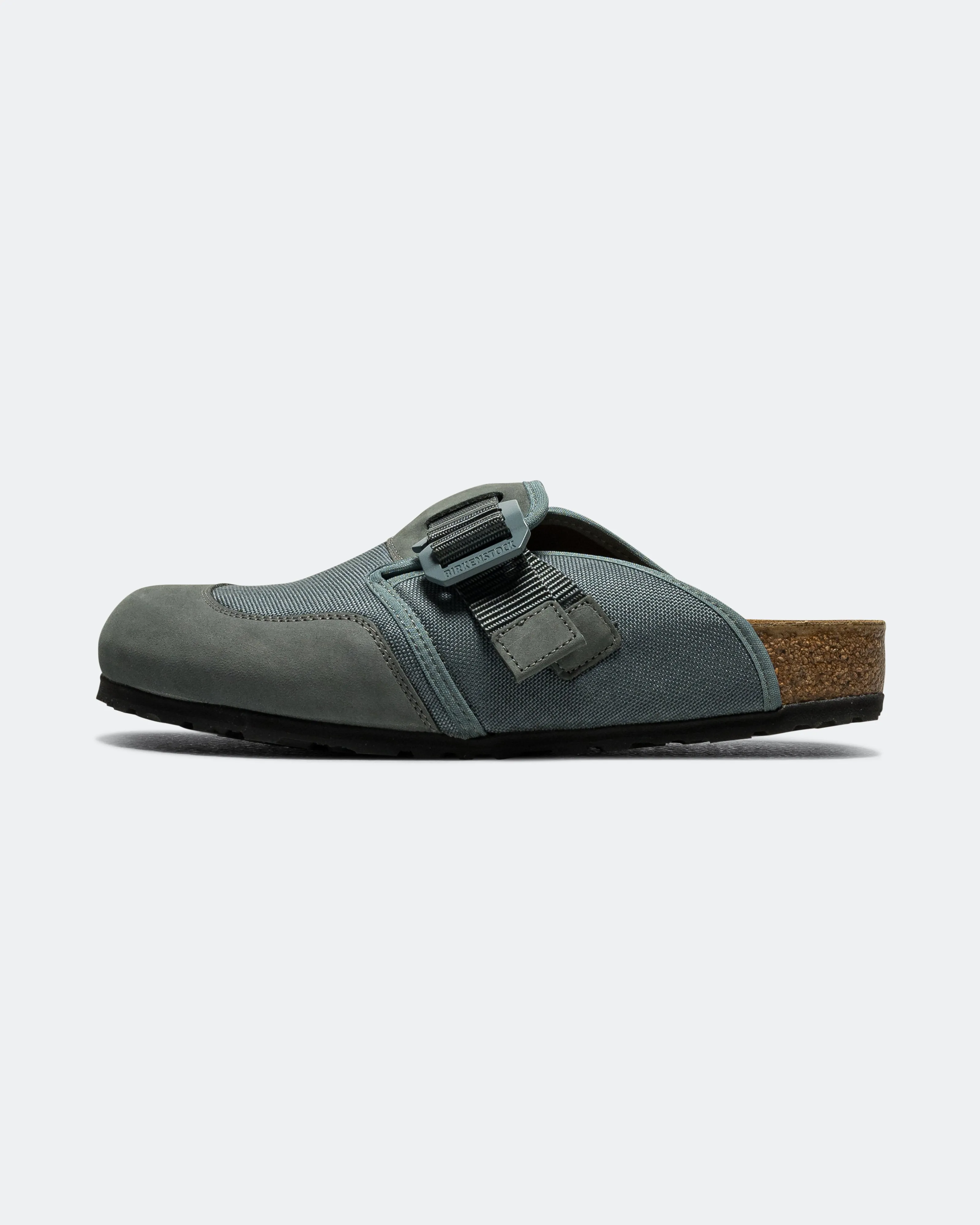 Chic Sporty Sandals Open Front Boston Nova - Basalt Grey Textile/Nubuck Leather Regular