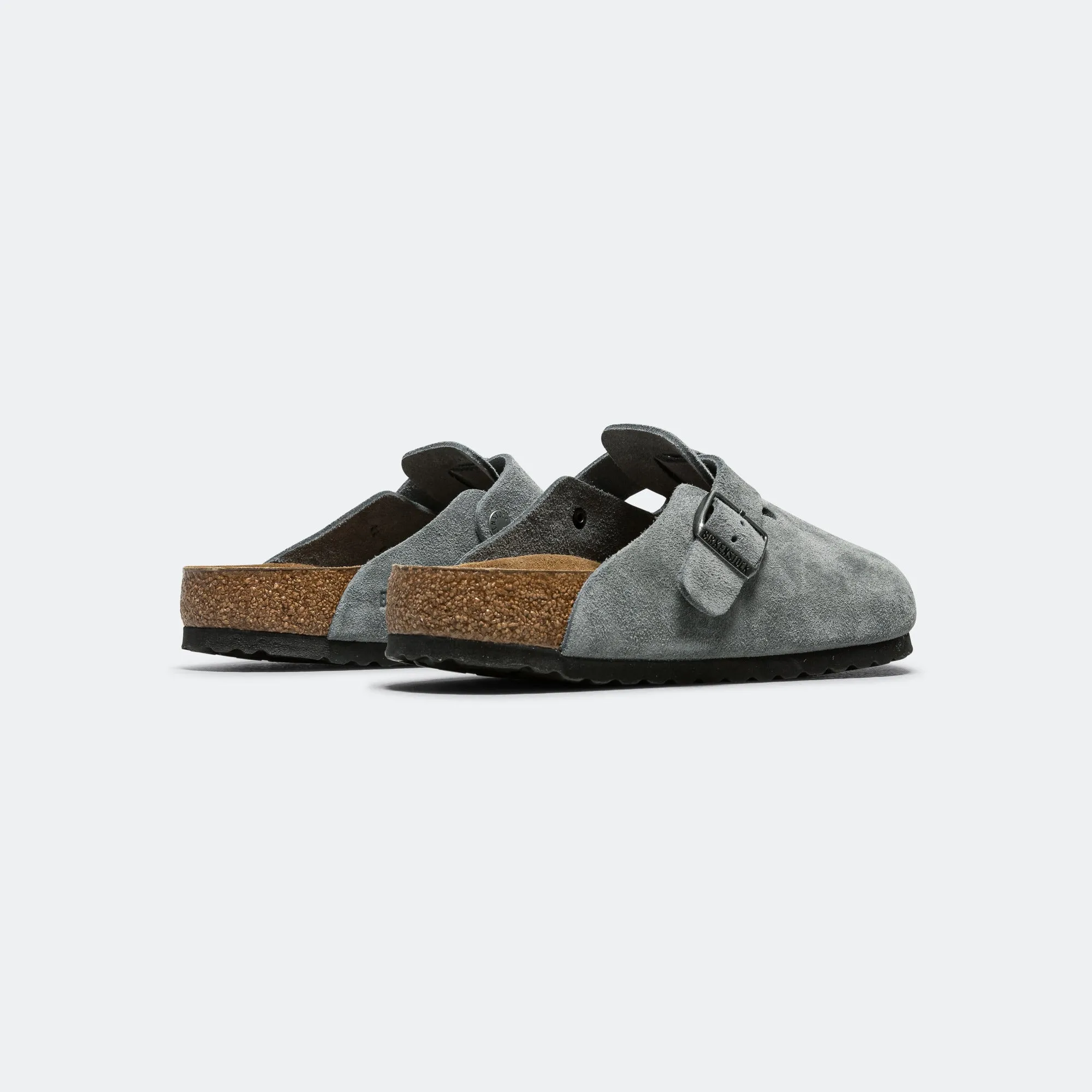 Boston SFB - Basalt Grey Suede Leather Foot Massage Relaxed Fit Shoes