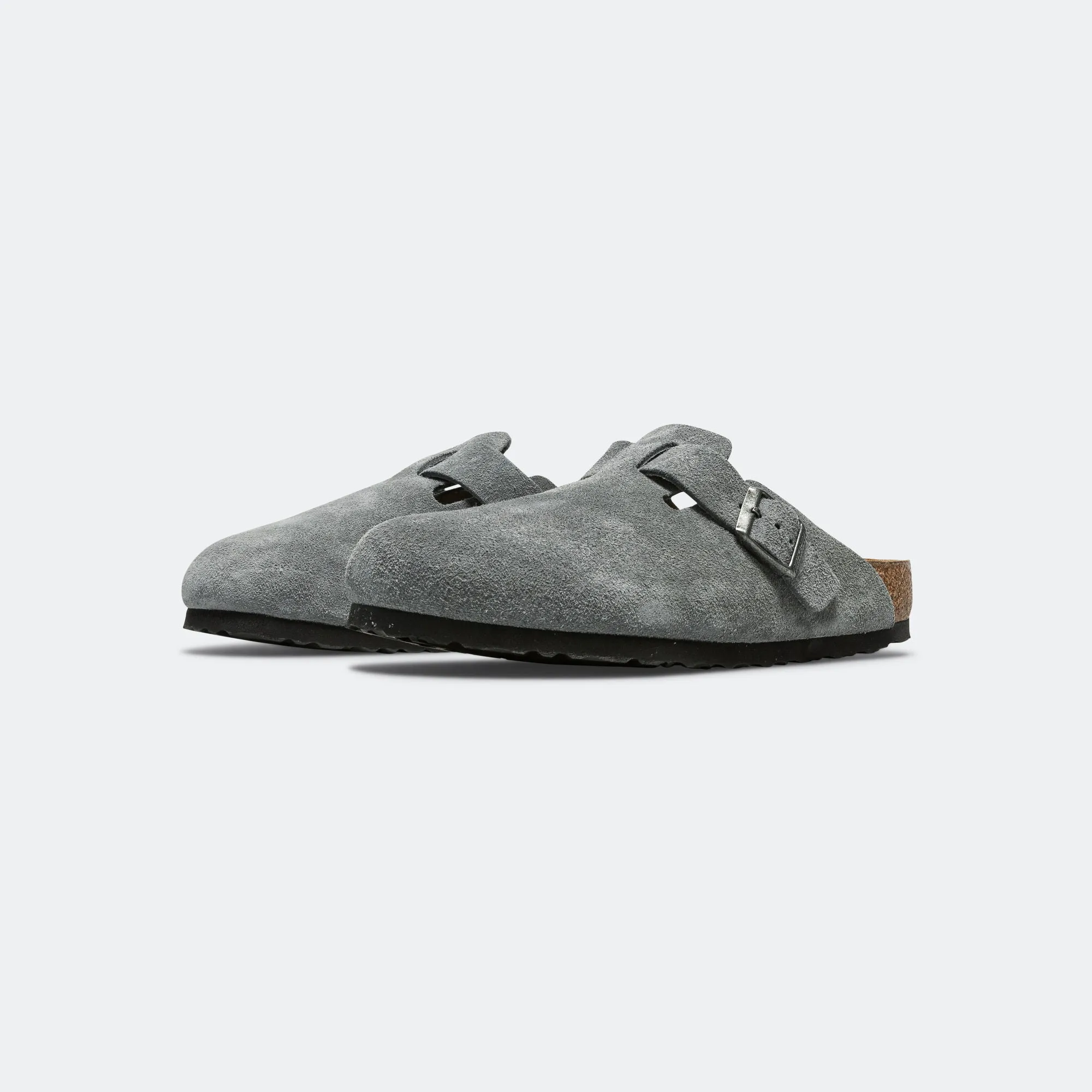 Comfy Vacation Sandals Boston SFB - Basalt Grey Suede Leather