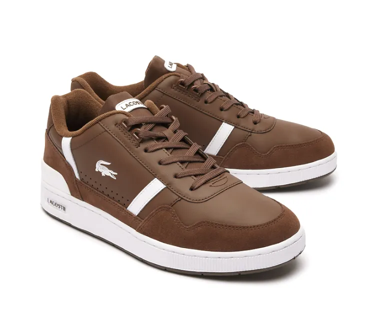 Day-Long Comfort Lace   Up Closure Men's Lacoste T-Clip 223 6 (Dark Brown)