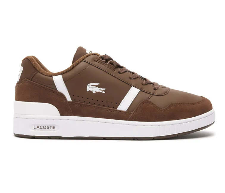 Men's Lacoste T-Clip 223 6 (Dark Brown) Sneaker Functionality Flexible Toe Box