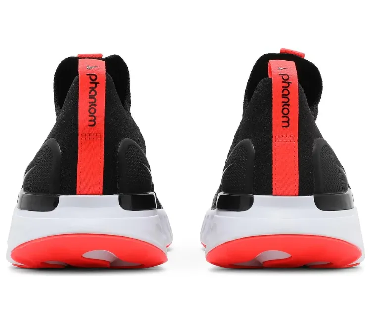 Men's Nike React Phantom Run (Black/Bright Crimson) Every Step Lightweight Cushioning