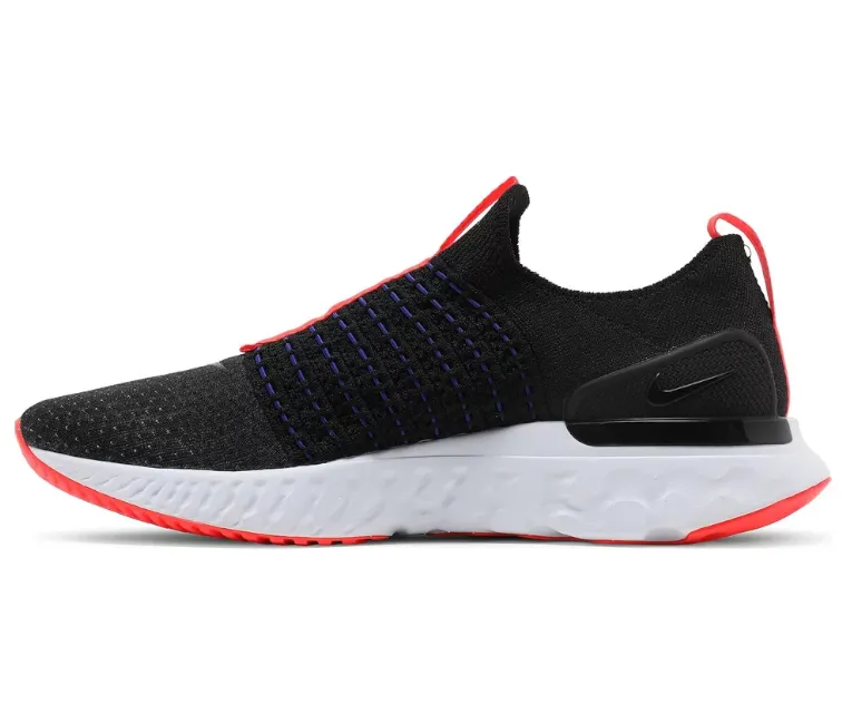 Men's Nike React Phantom Run (Black/Bright Crimson) Tennis portable