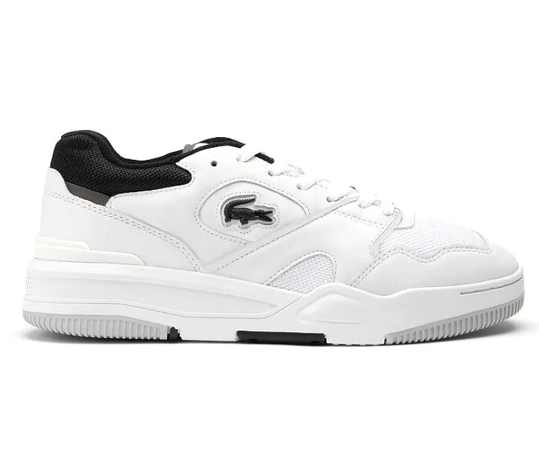Women's Lacoste Lineshot 124 2 SFA (White/Black) Sock Like Collar Fit