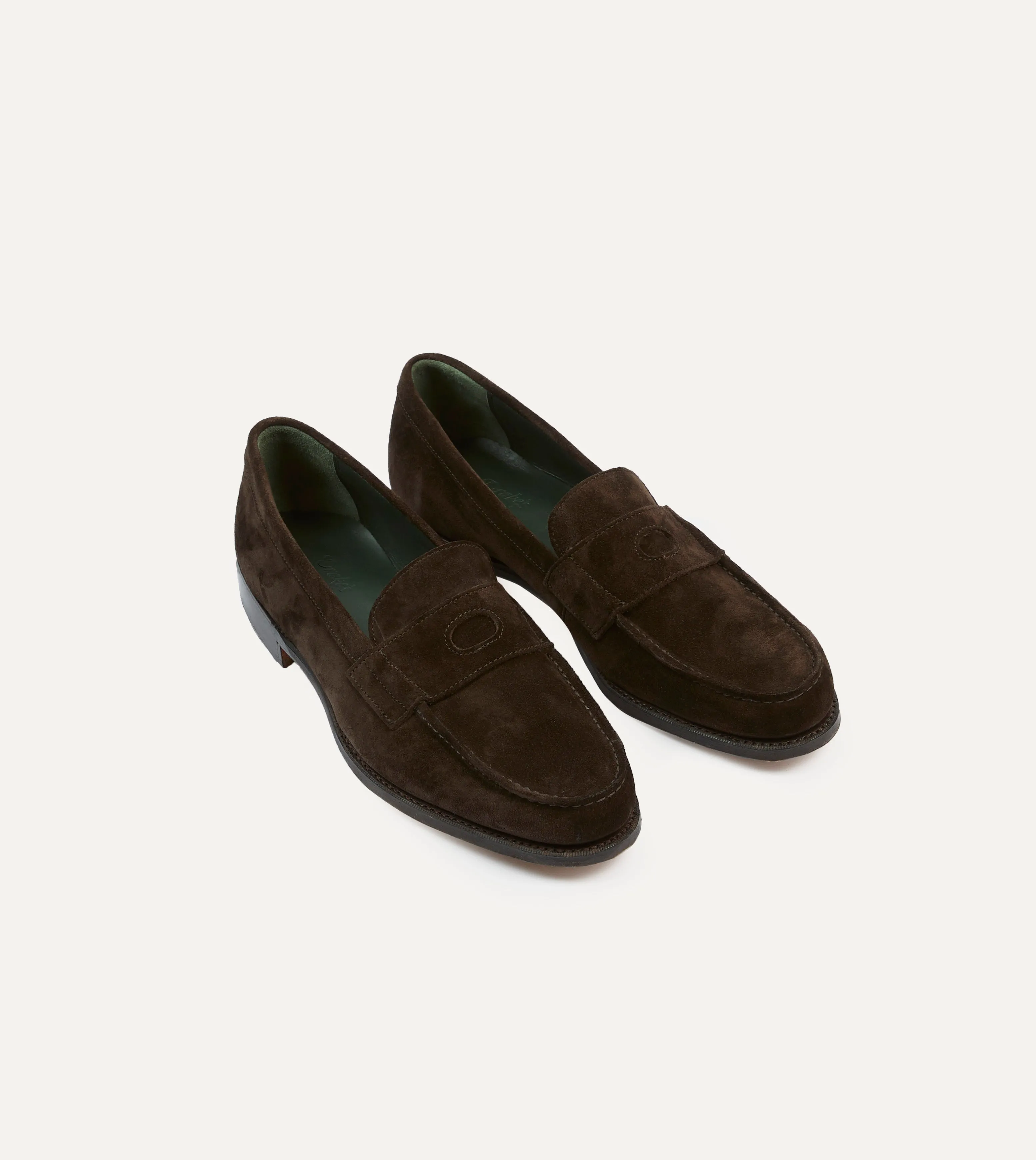 Smooth Grain Brown Suede Charles Mk II Goodyear Welted Penny Loafer