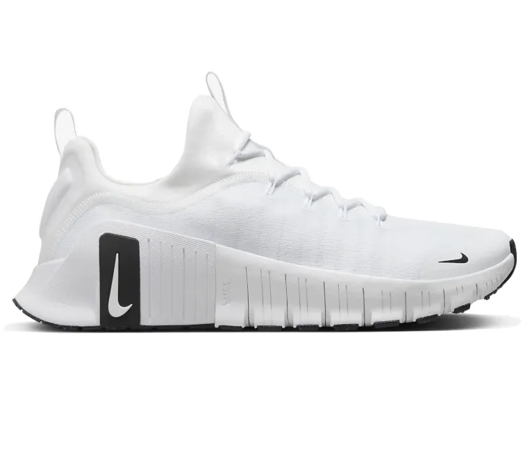 Men's Nike Free Metcon 6 (White/Black) anti slip grip Ergonomic Fit