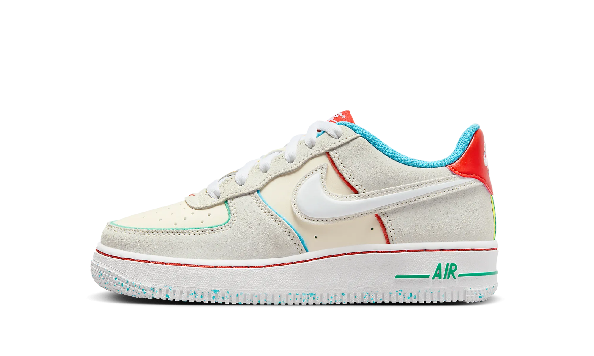 Air Force 1 Low LV8 GS "Holiday Cookies" Non-marking sole Walking Ease