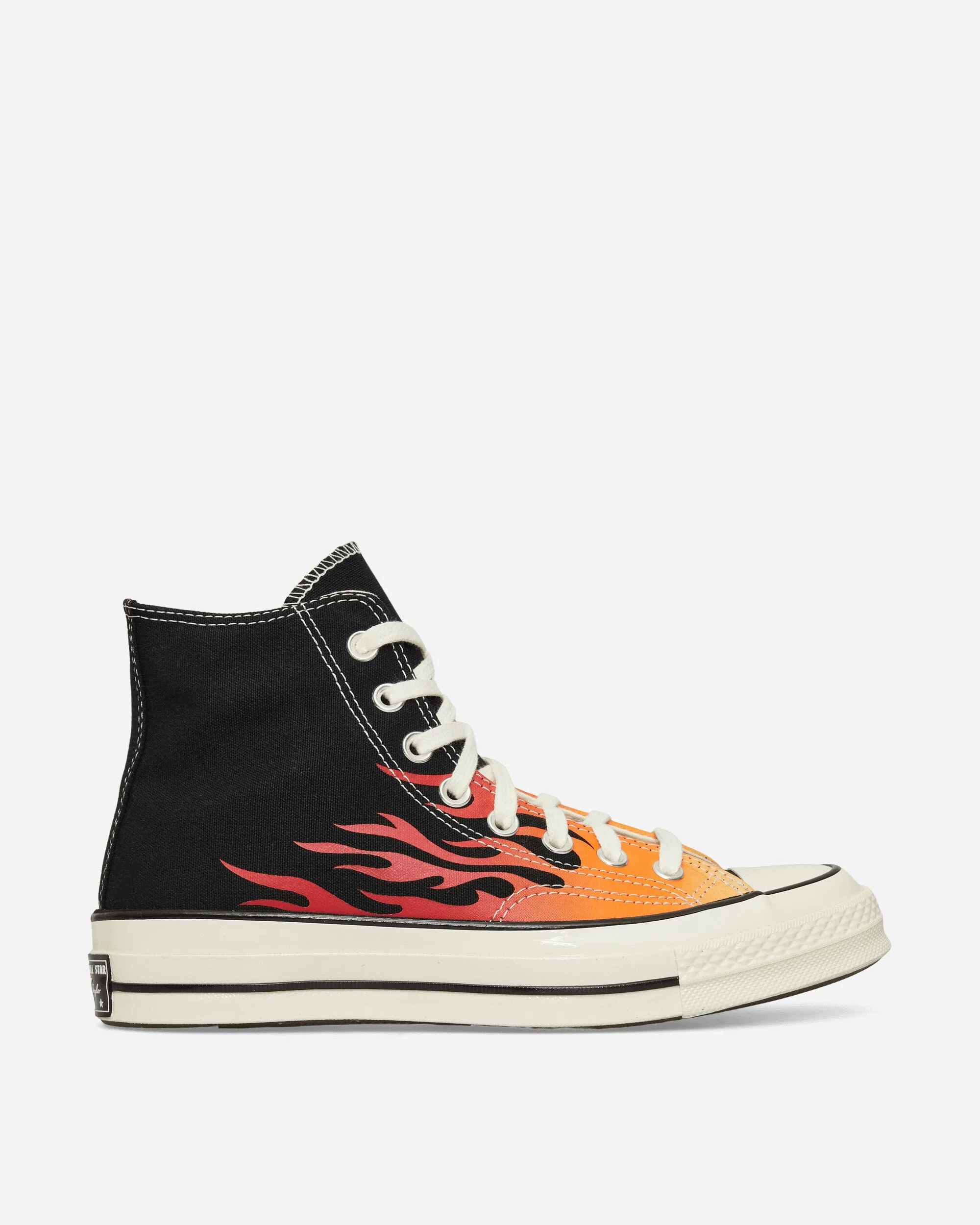 Wide Base Platform Chuck 70 Fire Sneakers Black / Red / Yellow