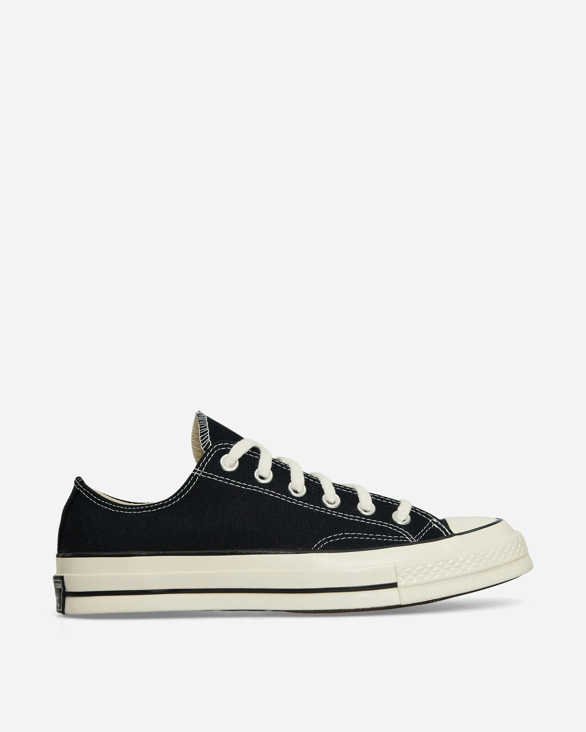 Zero Drop Profile Support Foam Chuck 70 Low Vintage Canvas Sneakers Black