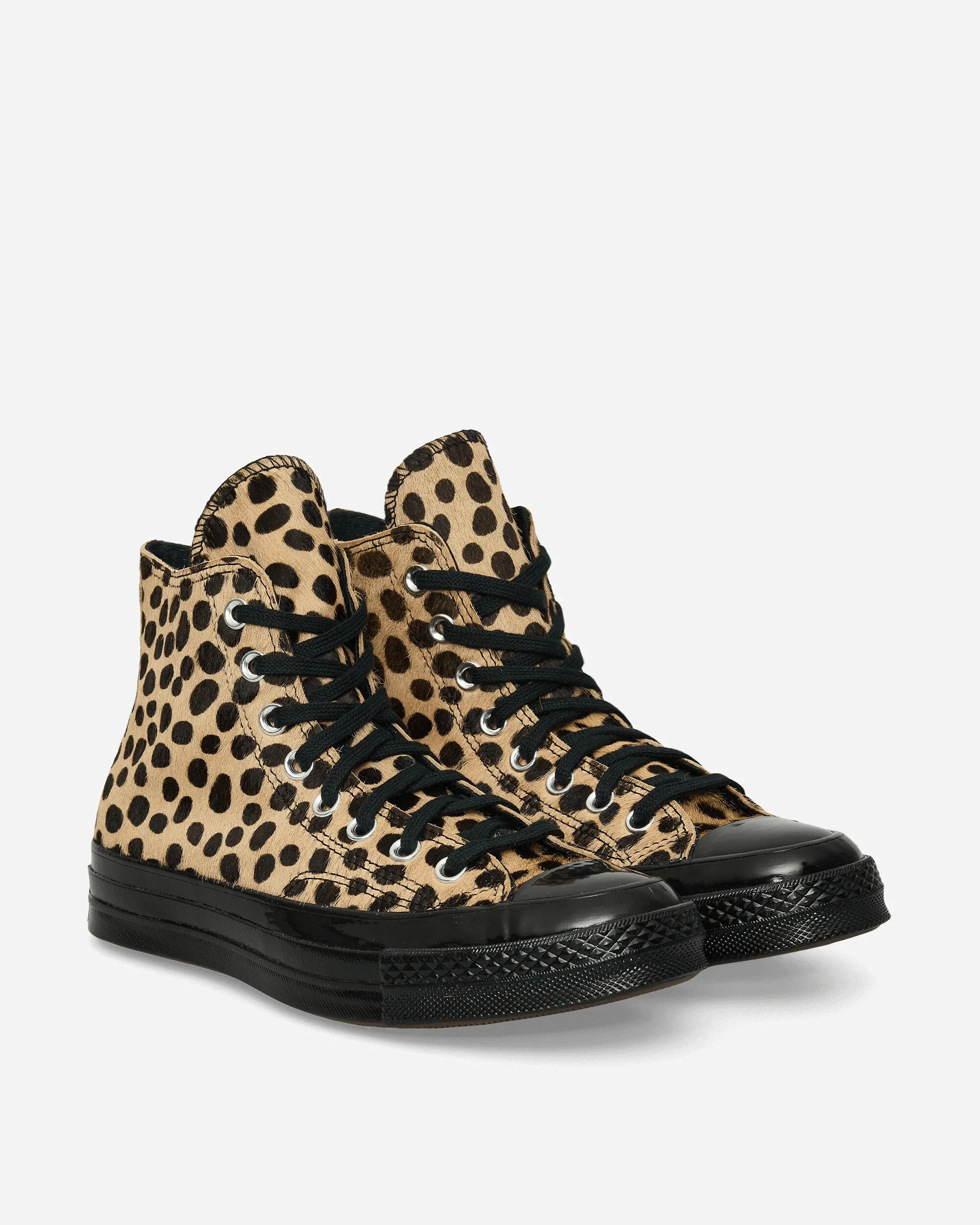 Slip Resistant Tread Pattern Outfit Match Chuck 70 Pony Hair Sneakers Gold