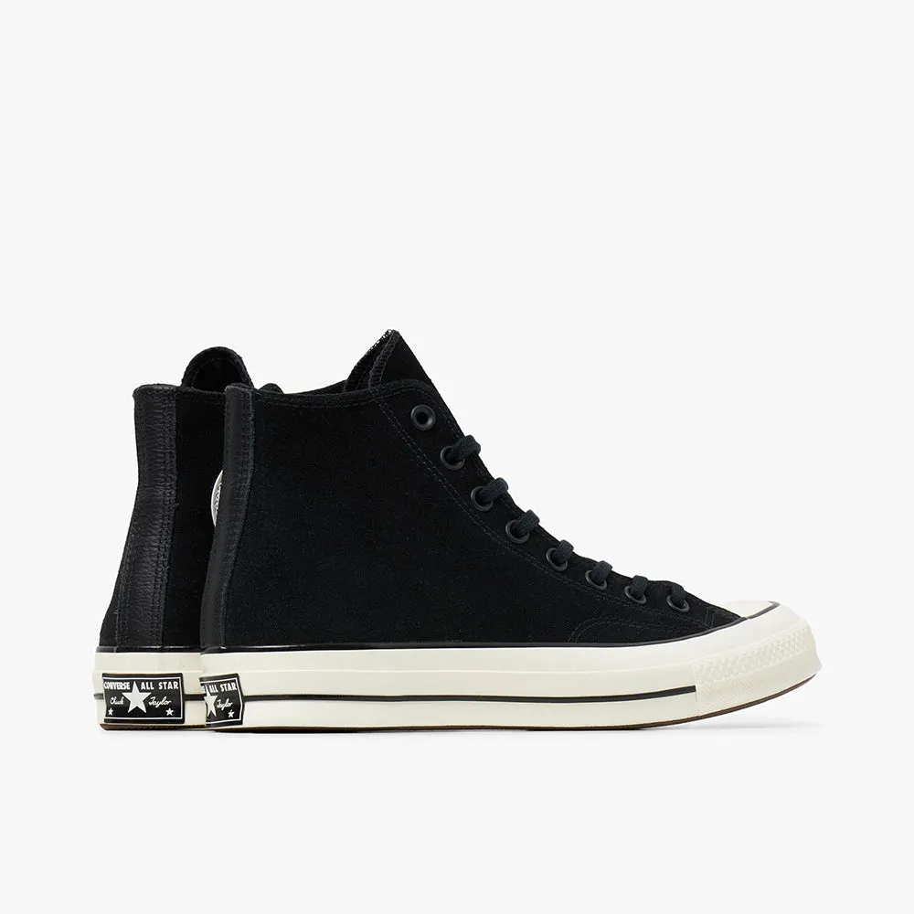 Converse Chuck 70 Hi Suede Black / Egret - Ancestral Blue Textured Finish