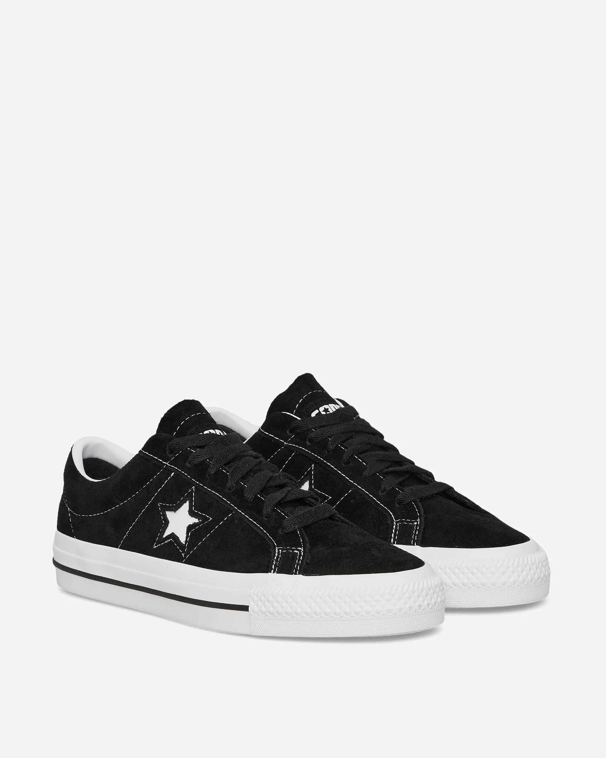 One Star Pro Nubuck Leather Sneakers Black Padded Design