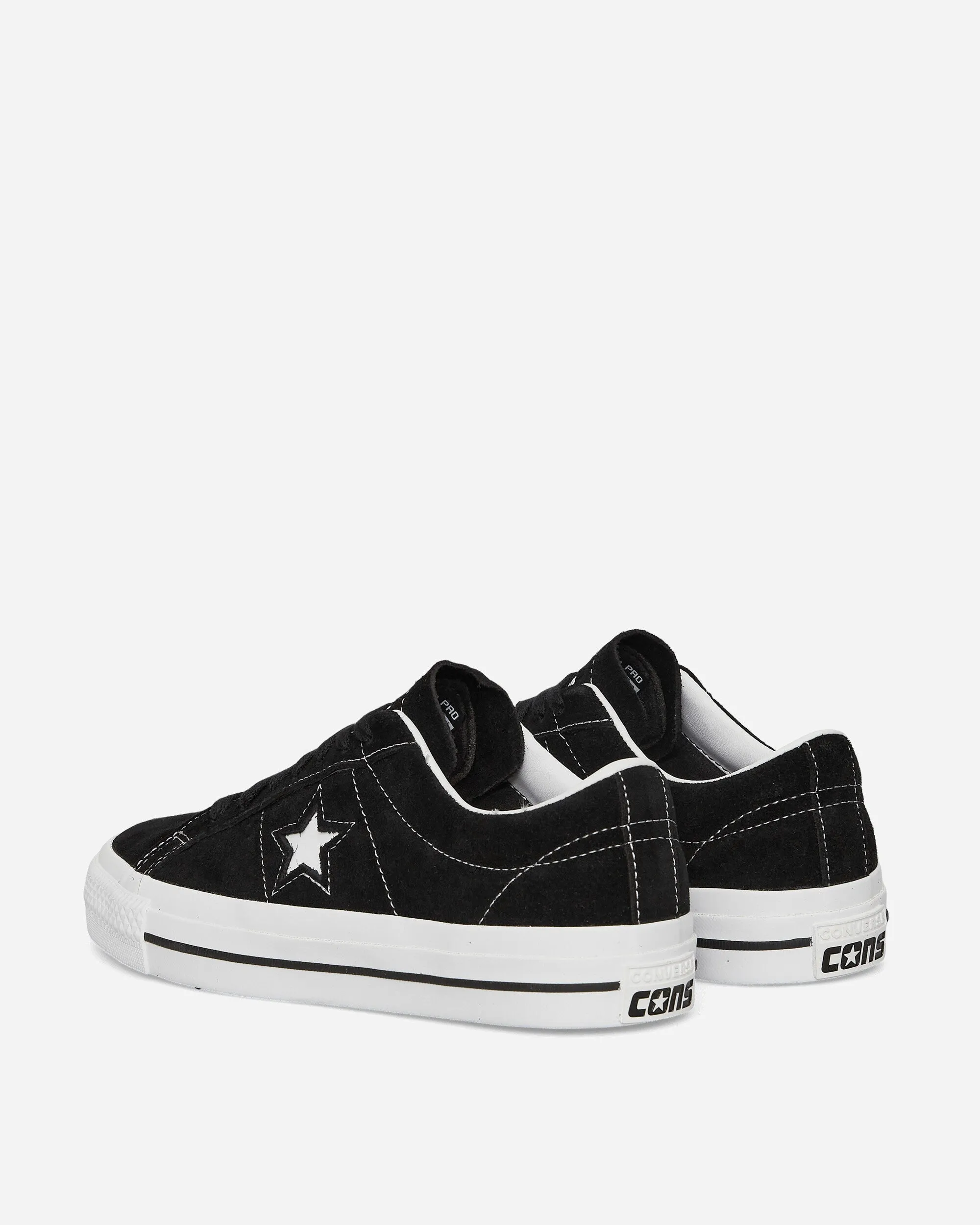 Ground Control Anti Slip Heel One Star Pro Nubuck Leather Sneakers Black