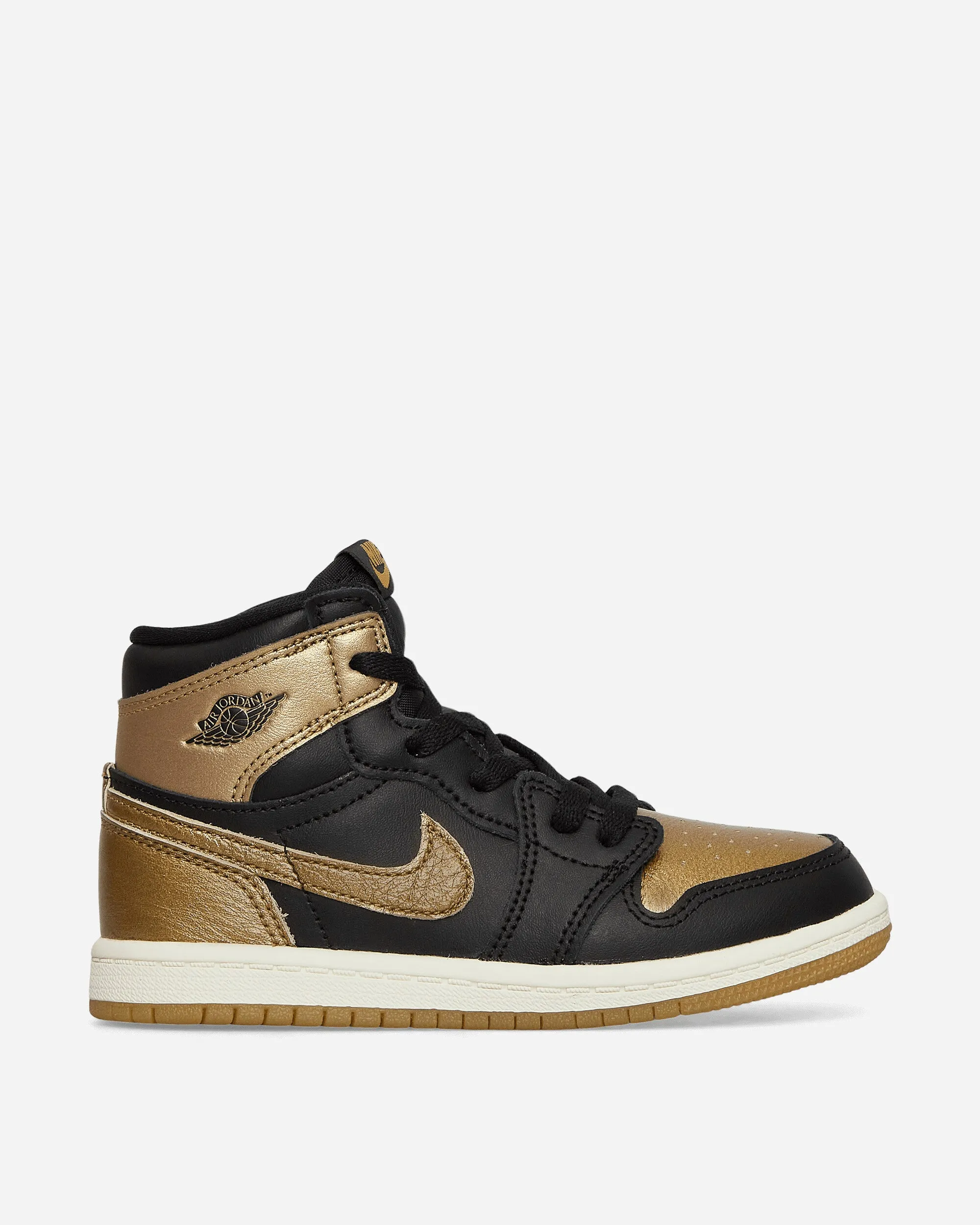 LongLasting Double Stitched Seams Air Jordan 1 Retro High OG (TD) Sneakers Black / Gold