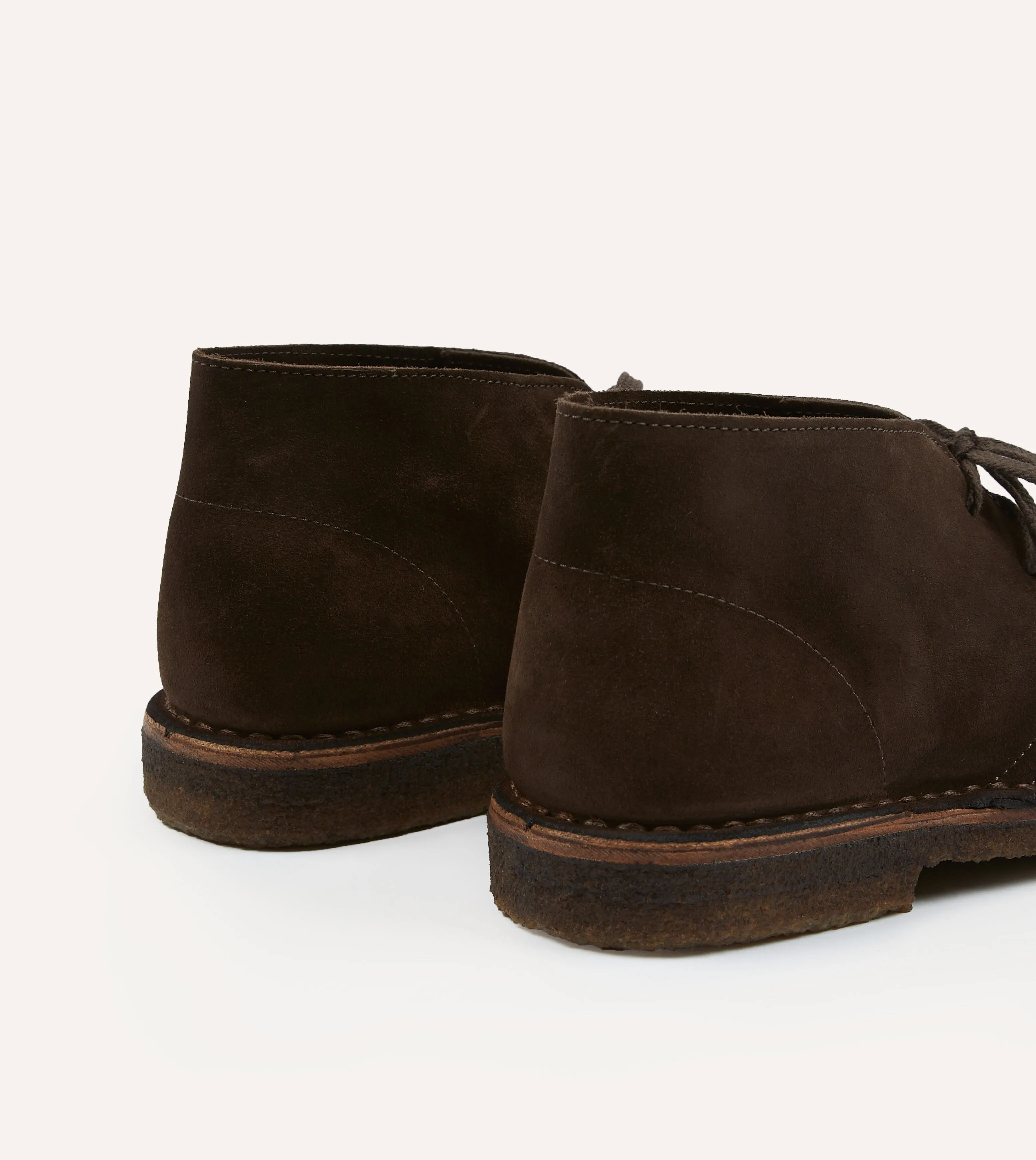 Clifford Desert Boot Dark Brown Suede Heel Guard High Heel