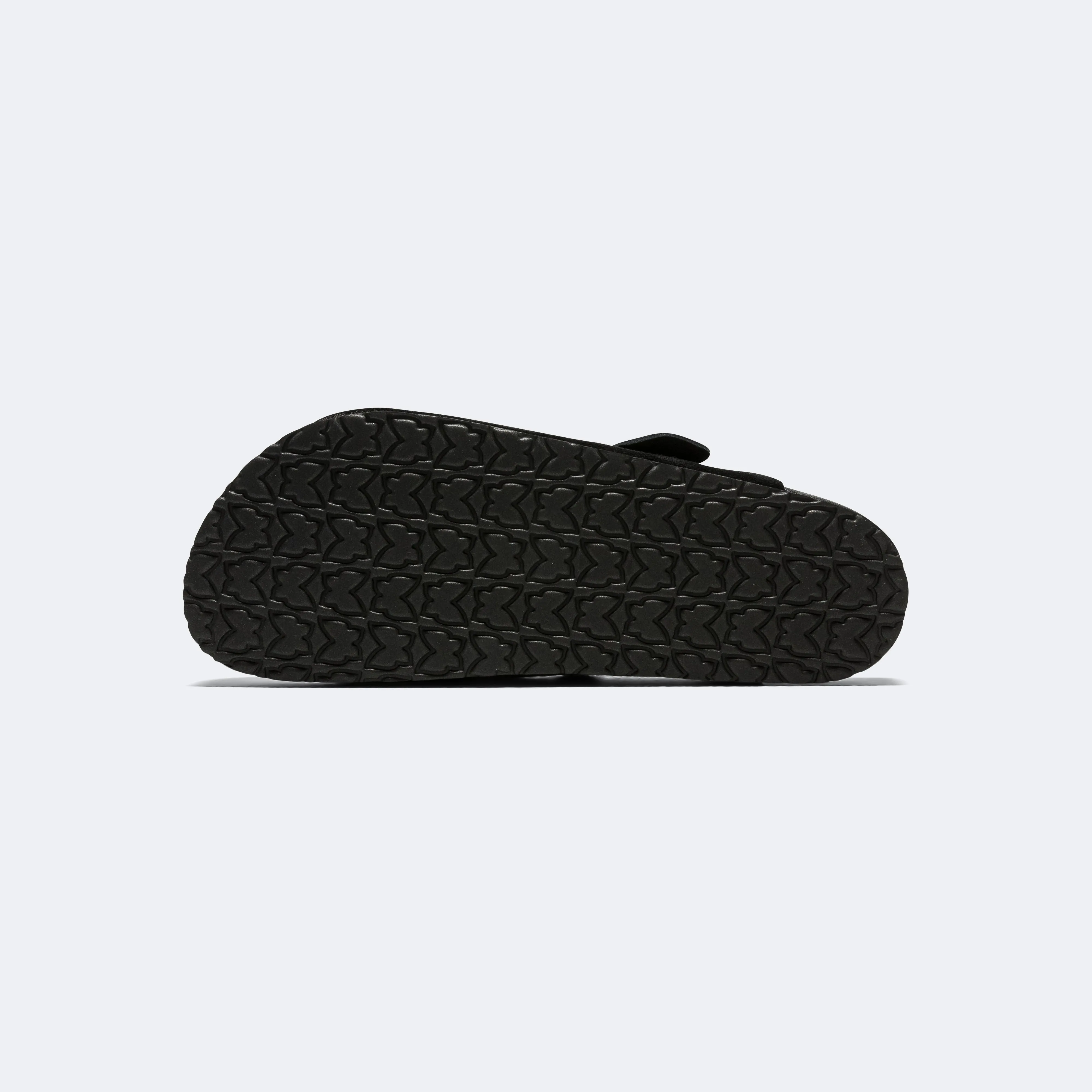 Chic Comfort Narrow Fit Clog Sandal - Black Suede Leather