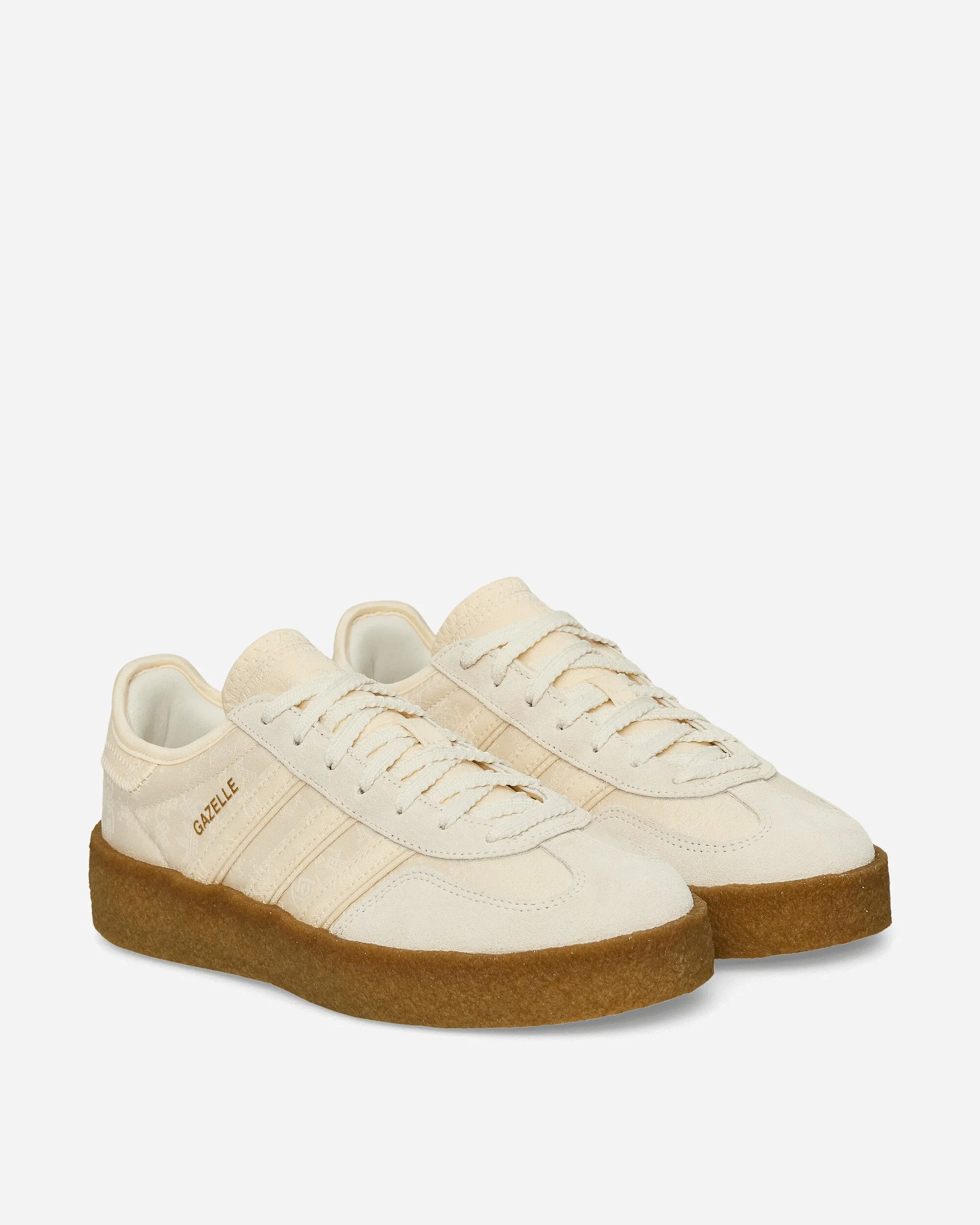 CLOT by Edison Chen Gazelle Sneakers Cream White / Core White Smooth Fit Walk Comfort