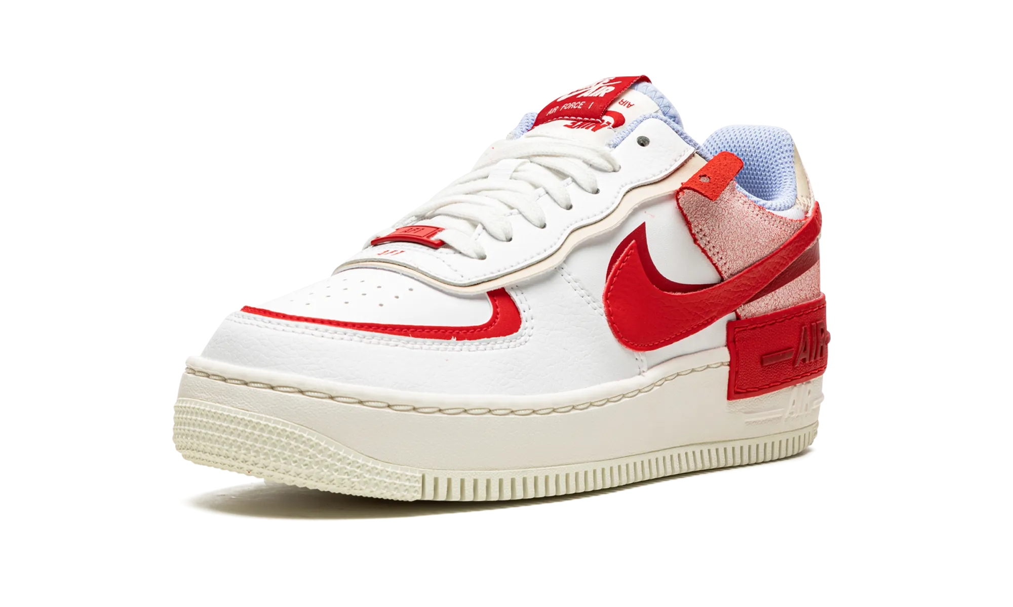 AIR FORCE 1 LO SHADO MNS WMNS "Red Cracked Leather" Casual Touch