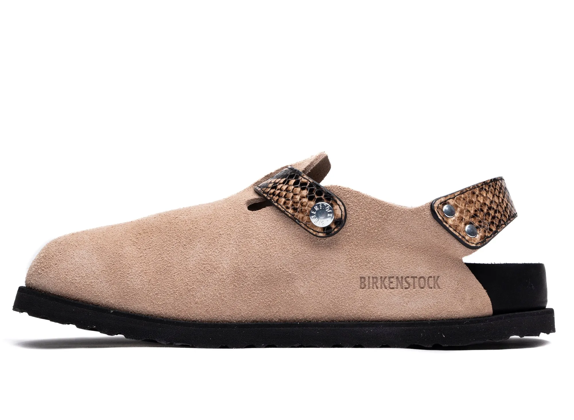 Birkenstock Tokio II Lined 1774 in Natural Snake Brown Swift Glide