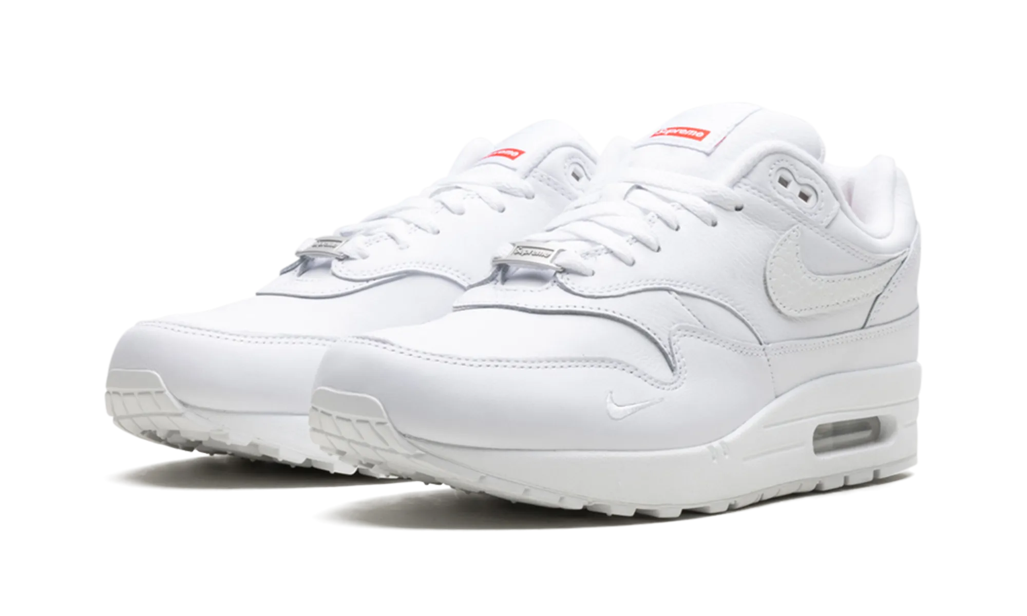 appliqued - finish - design shoes Molded Insole Air Max 1 '87 SP "Supreme Triple White"