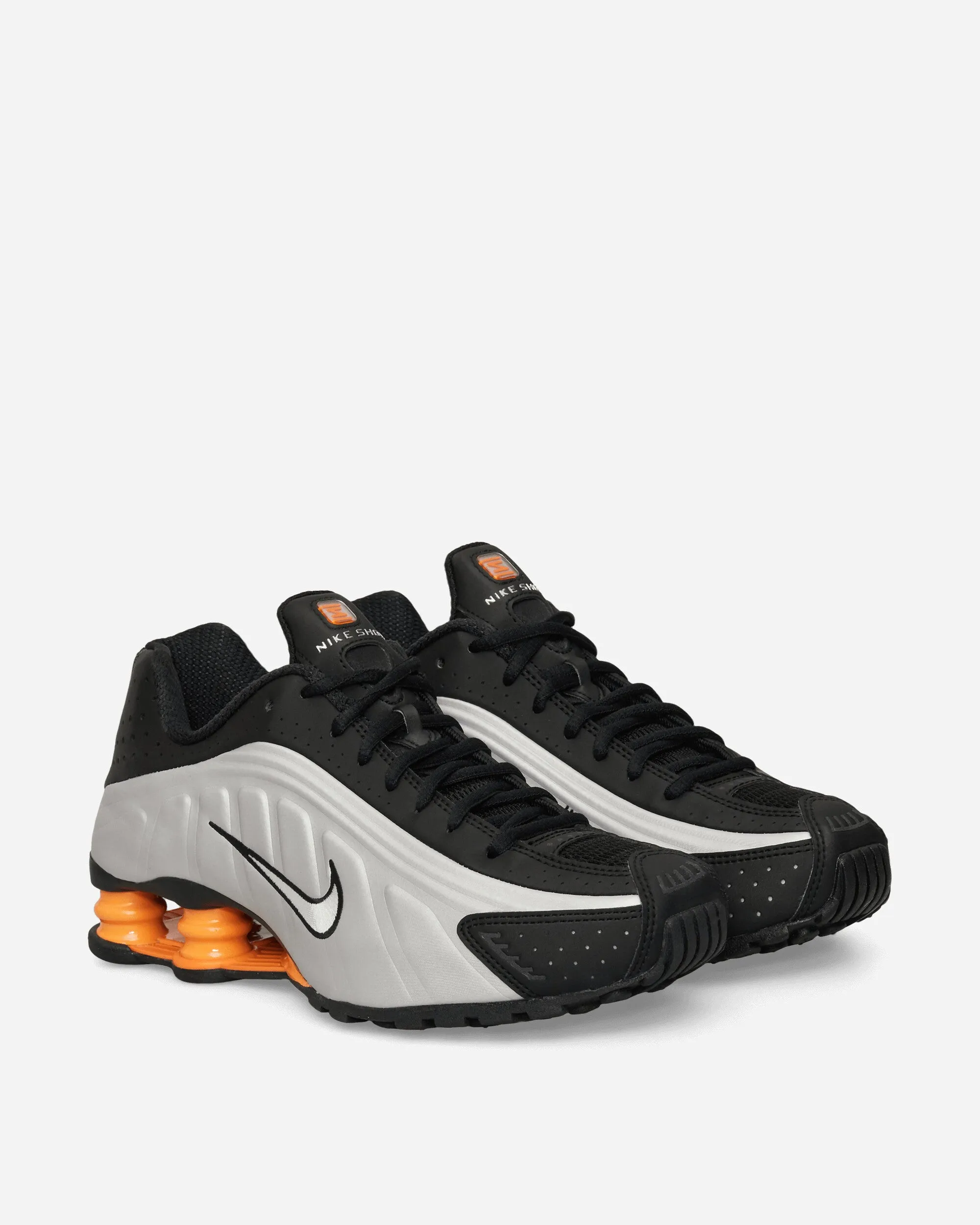 Shox R4 Sneakers Metallic Silver / Black / Bright Mandarin Neutral Frame Track ready