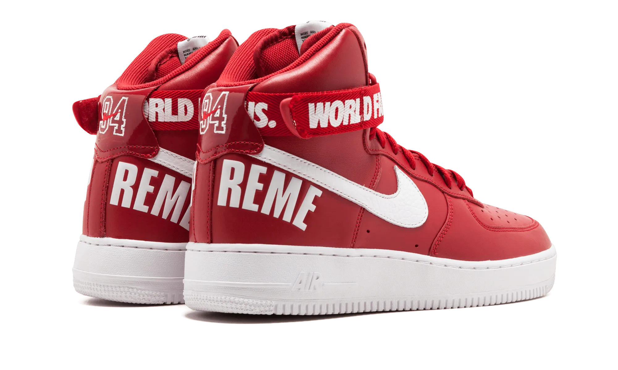 Adjustable Midfoot Strap Vibrant breathability Air Force 1 High Supreme SP "Red"