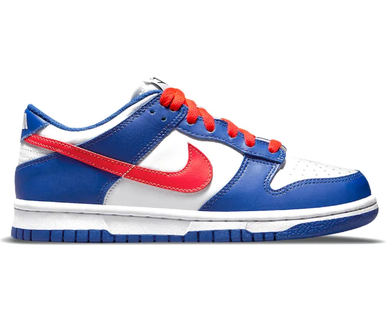 Multidirectional Traction slip-resistant GS Nike Dunk Low (Royal Red)
