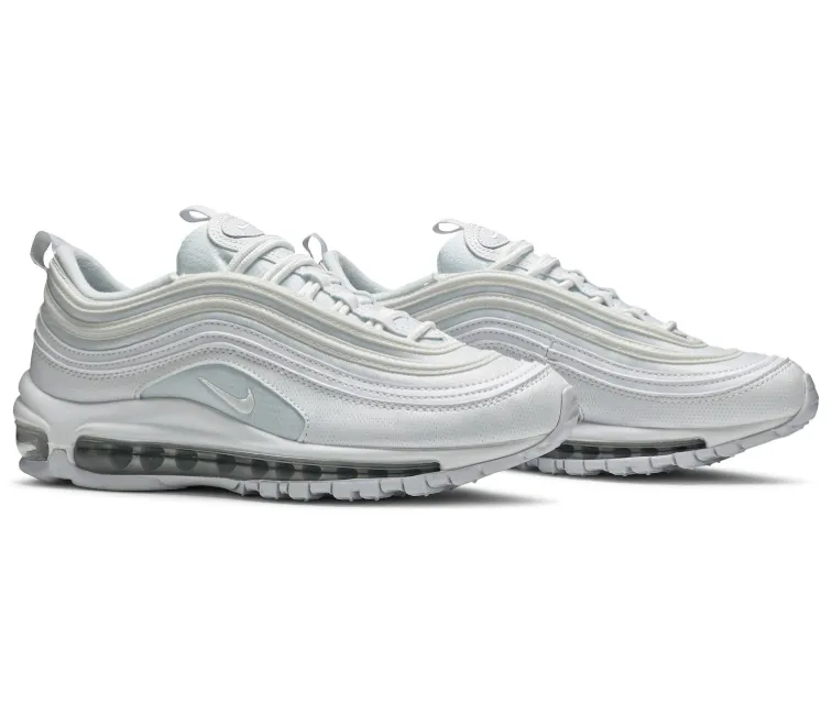 GS Nike Air Max 97 (White/Metallic Silver) Premium Material