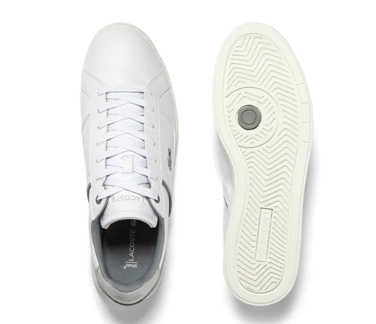 Men's Lacoste Europa Pro 123 2 SMA (White/Grey) Lifestyle Mode Durable Lacing