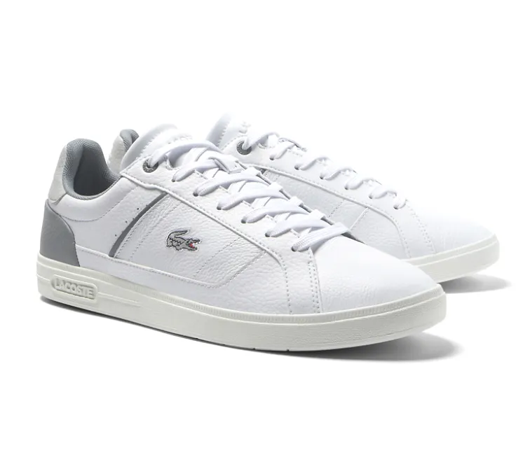 Unique cushioning Adjustable Strap Lock Men's Lacoste Europa Pro 123 2 SMA (White/Grey)