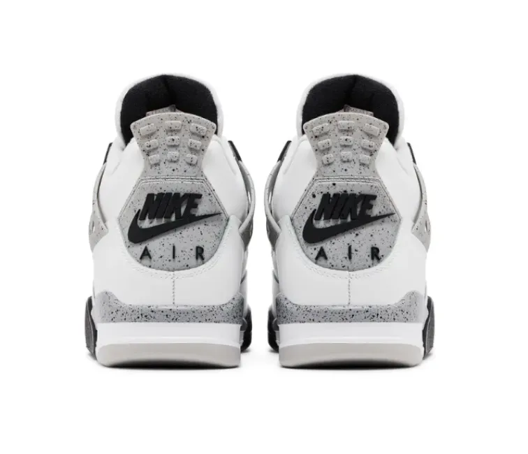 Men??s Nike Air Jordan 4 Retro (White Cement) Micro Perforation Sporty Vibes