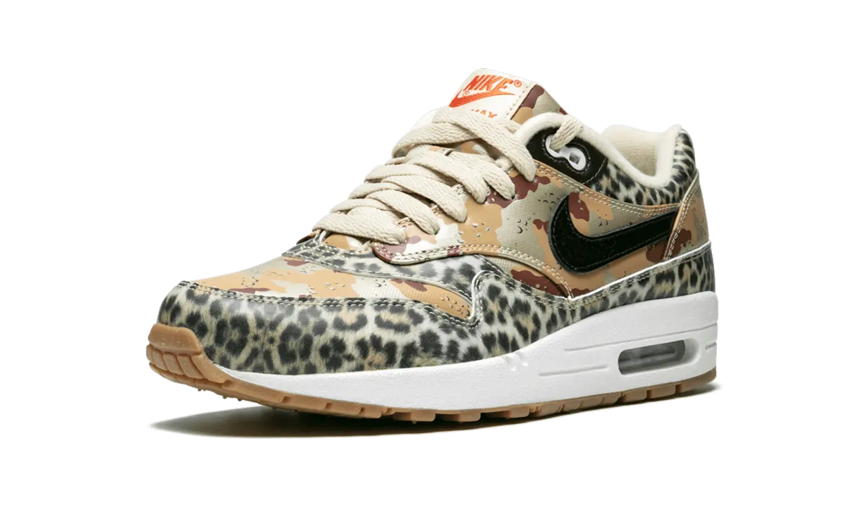 AIR MAX 1 PRM MNS WMNS "Animal Camo" mid - top height continuous running shoe adaptability