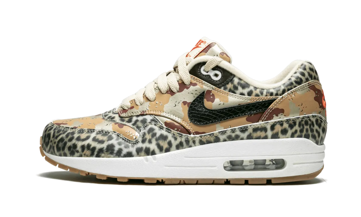 running posture Anatomical shape AIR MAX 1 PRM MNS WMNS "Animal Camo"
