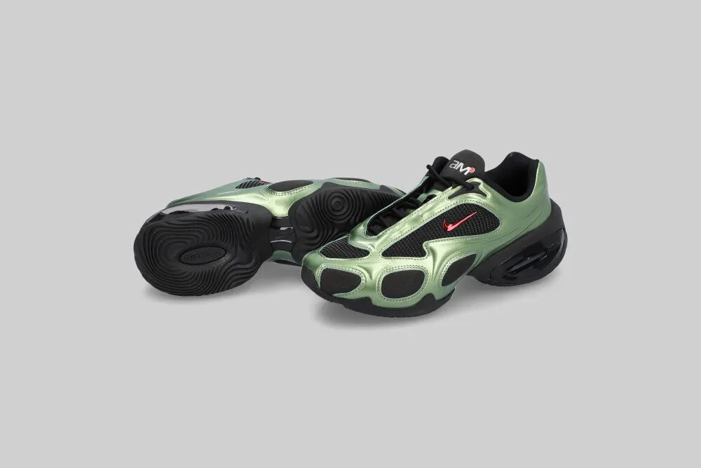 wide - fit spaciousness running with a heart rate monitor Women's Nike Air Max Muse 'Metallic Oil Green'
