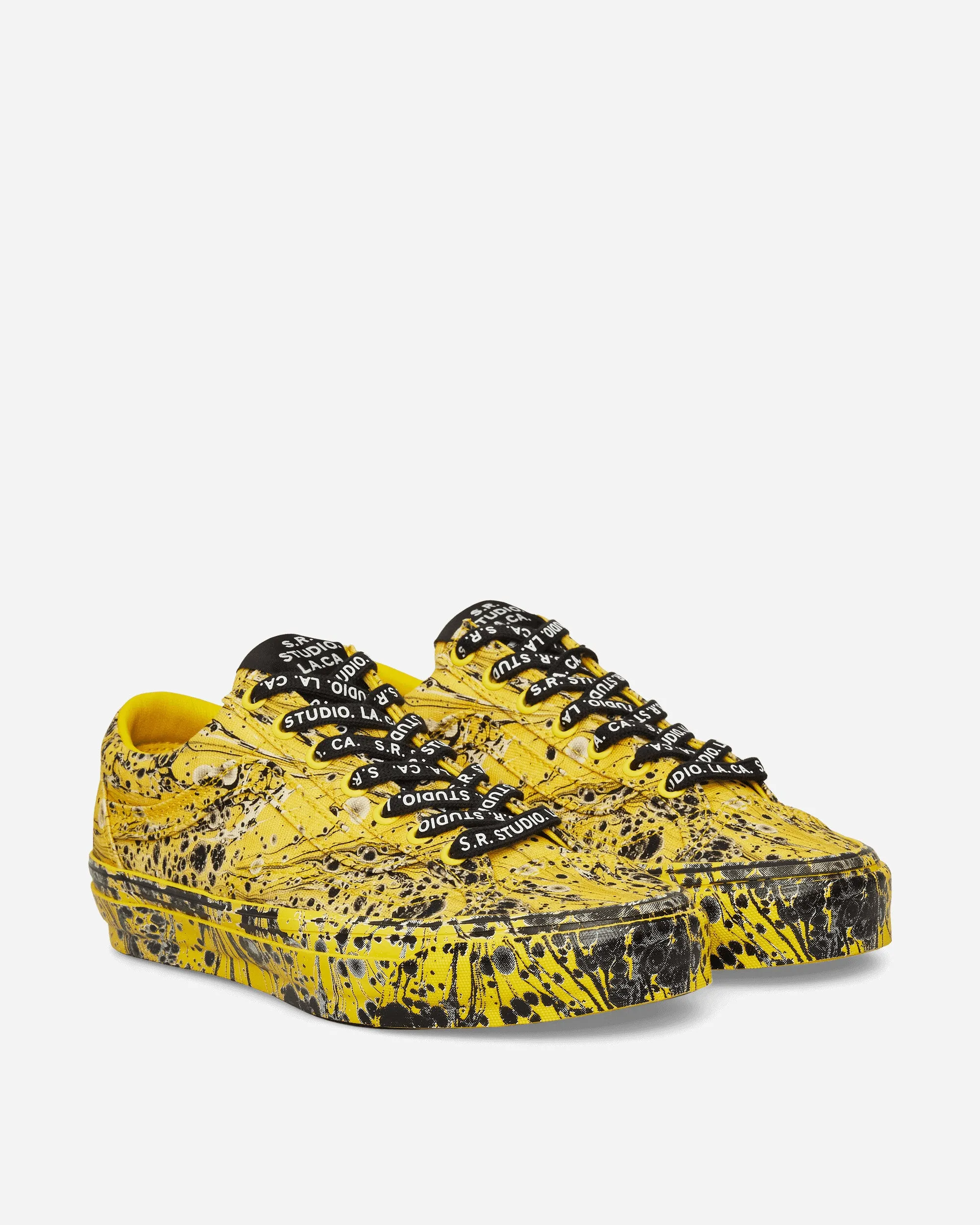 Knit Upper Street Classic S.R. STUDIO LA.CA. Old Skool Reissue 36 Vibram Sneakers Marbled / Cyber Yellow