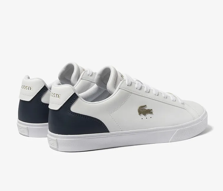 Odor Control Lining Distinctive Design Men's Lacoste Lerond Pro 123 3 CMA (White/Navy)