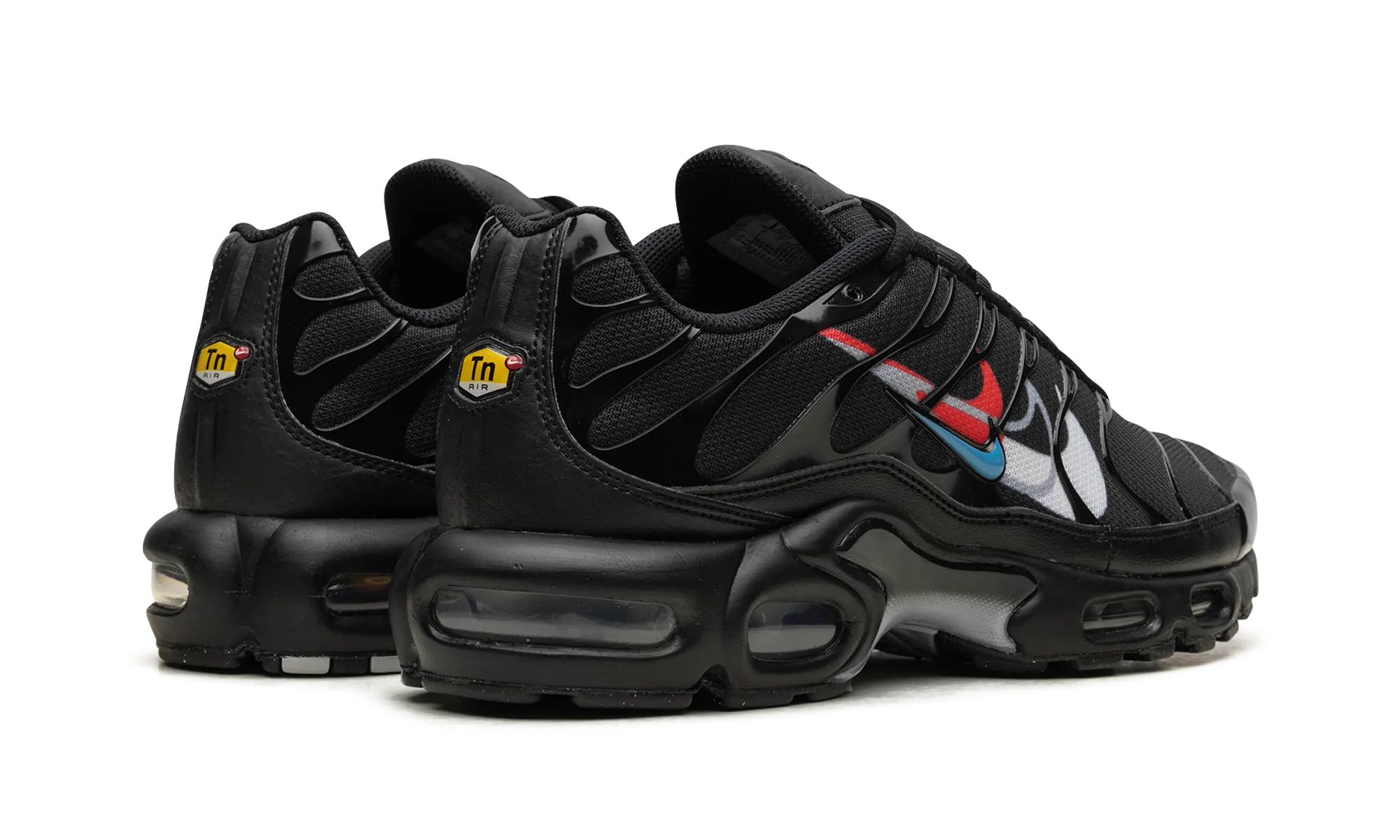 for kids heavy - duty rubber shoe substance Air Max Plus "Multi Swoosh Black Bright Crimson"